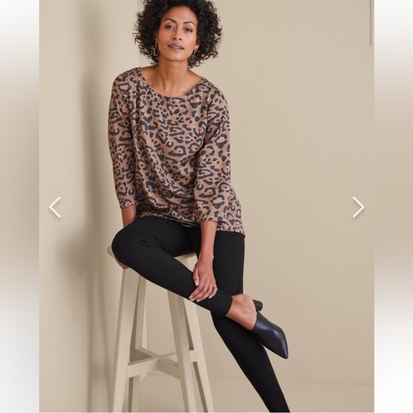 SOFT SURROUNDINGS Black Essential Ponte Knit Leggings Pants Pill On Waist Ankle - Picture 2 of 9